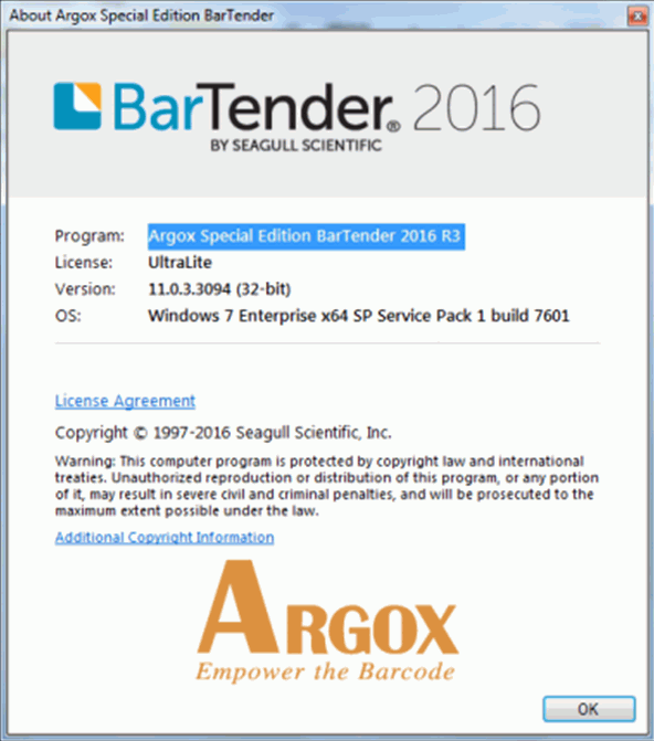 скачать программу argox bartender для печати этикеток